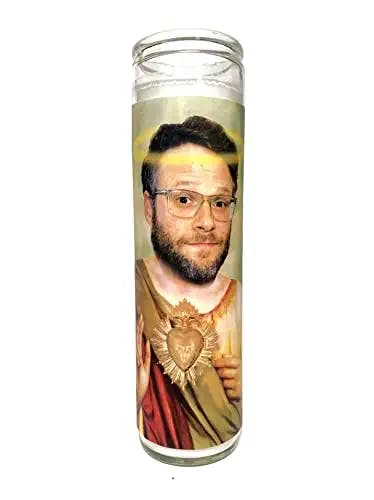 Seth Rogen Celebrity Parody Devotional Prayer Candle