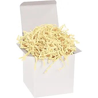 BOX USA 40 lb. French Vanilla Crinkle Paper Packing, Shipping, and Moving Box Filler Shredded Paper for Box Package, Basket Stuffing, Bag, Gift Wrapping, Holidays, Crafts, and Decoration