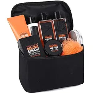 The Ultimate Bath Set for Dudes: Body and Earth Citrus Scented Mens Bath Se