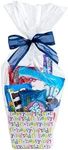 Purple Q Crafts Clear Basket Bags 16” x 24” Cellophane Gift Bags for Small Baskets and Gifts 1.2 Mil Thick (10 Bags)