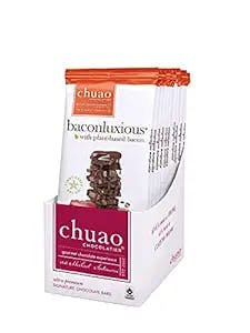 Chuao Chocolatier Baconluxious Chocolate with Plant-Based Bacon Milk Chocolate Bars | Gourmet Chocolate Artisan European No Preservatives | For Gift Baskets, Christmas, Valentines Day, Gifts for Women, Men, Birthday, Thank You, Care Package | 12 Pack