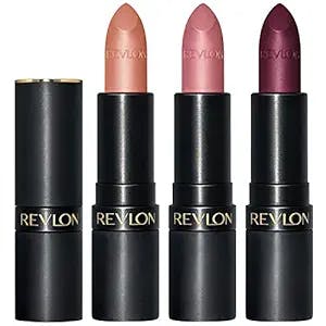 Lipstick Set by Revlon, Super Lustrous 3 Piece Gift Set, High Impact, Matte Finish in Nude Pink & Berry, Pack of 3