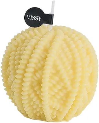 Baoblaze Cute Ball of Yarn Candle Soy Essential Oil Scented Relaxing Birthday Gift, Yellow