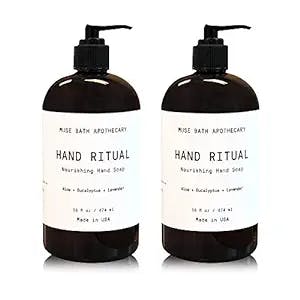 Muse Bath Apothecary Hand Ritual - Aromatic and Nourishing Hand Soap, Infused with Natural Aromatherapy Essential Oils - 16 oz, Aloe + Eucalyptus + Lavender, 2 Pack