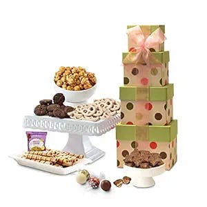 Get Your Snack On with Broadway Basketeers Gourmet Food Gift Basket Tower!