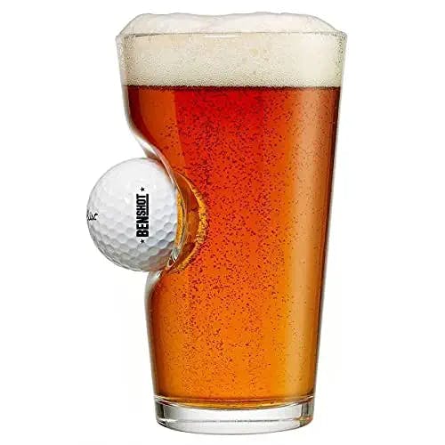 "BenShot Goes for a Hole-in-One with Real Golf Ball Pint Glass - Par for th