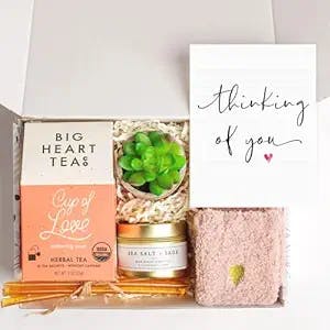 Unboxme Unwind Gift Set for Women - Personalized Care Package, Build a Box for Birthday, Sympathy, Holiday, Self-Care Pampering, Relaxation & More, Hand-Packed Spa Gift Basket - Thinking of You Card