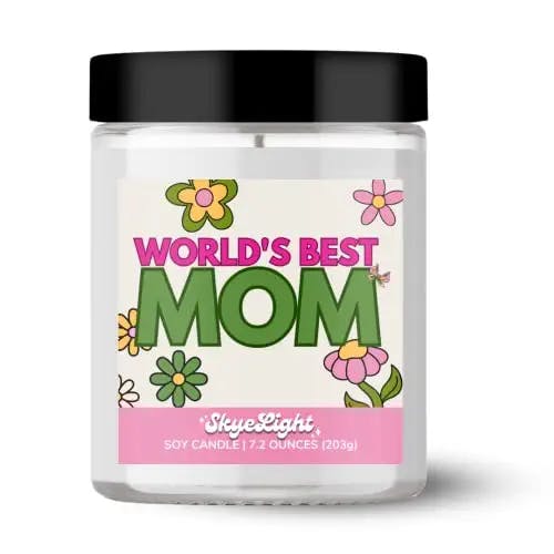 A Candle Fit for the World's Best Mom: SKYELIGHT WORLDS BEST MOM CANDLE Rev