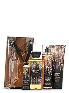 Bath and Body Works INTO THE NIGHT Gift Bag Set - Body Cream - Shower Gel - Hand Cream and Fine Fragrance Mist - Full Size