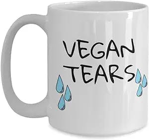 "Vegan Tears Mug: A Hilarious Gift for Your Plant-Based Pal"