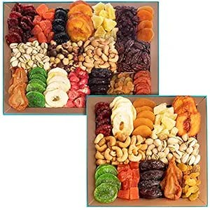 CherryPicked Christmas Dried Fruit & Nuts Gift Baskets Bundle for Women & Men, Gourmet Holiday Thanksgiving Gifts for Families Prime Corporate Food Delivery Him Her Sympathy Thank you Get Well Basket