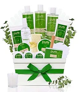 Luxurious Spa Gift Basket for Couples. Bath Gift Baskets for Women & Men, Mothers Day, Valentines Day or Birthday Gift for a Loved One! Natural Bath & Body Holiday Gift #1 Spa Basket for Men