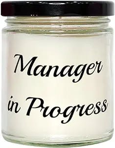 Inappropriate Manager Gifts, Manager in Progress, Special Candle For Friends From Boss, Manager gift ideas, Gifts for the office, Gift ideas for coworkers, Secret Santa gifts