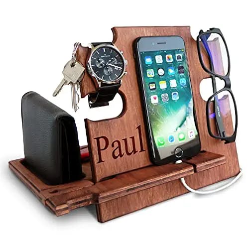 Gift for Him, Personalized Docking Station: The Ultimate Organizer for Tech