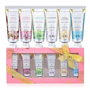 Spa Luxetique Hand Cream Gift Set, Hand Cream for Women, Travel Size Hand Lotion with Natural Aloe and Vitamin E for Dry Skin, Skin Care Hand Lotion Scented Hand Lotion Gift Sets for Women Ideal Gifts for Her Birthday Lotion Sets for Women 6 x 1.0 oz/30ml