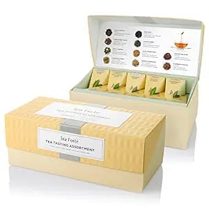 Tea Forte Presentation Box Presentation Box Tea Sampler Gift Set, 20 Assorted Variety Handcrafted Pyramid Tea Infuser Bags (Asst Tea Tasting)