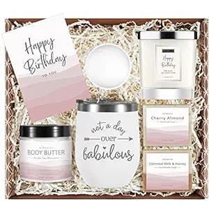 Birthday Gifts for Women - Make Her Feel Special with Relaxing Spa Gift Baskets Set - Unique Birthday Bath Box for Mom Sister and Best Friend - Happy Bday Basket Ideas for Ladies Woman Female Friends