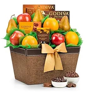 Premium Fruit, Godiva Chocolates & More Gift Basket by GiftTree