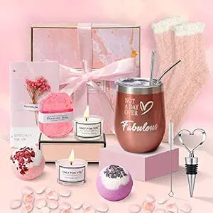 Birthday Gifts for Women Best Friend -Relaxing Spa Gift Box for Her Friendship Mom, Self Care Gifts Basket for Women Female Sister Daughter, Unique Christmas Gifts Set for Women Have Everything