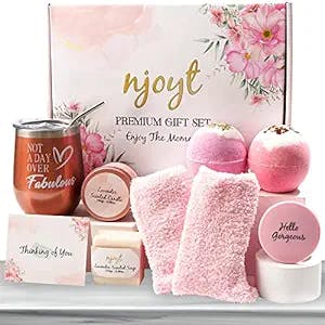 Elegant Spa Gift Baskets for Women, Premium Self Care Gifts for Women - Mom Care Package for Women, Perfect Spa Kit for Women Gift Set - Gifts for Mom from Daughter, Mothers Day Gifts for Mom