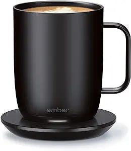 Ember Temperature Control Smart Mug 2, 10 Oz, App-Controlled Heated Coffee Mug with 80 Min Battery Life and Improved Design, Black