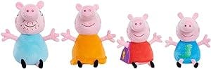 Peppa Pig Family Small Plush Stuffed Animals 4-piece Set, Kids Toys for Ages 2 Up, Basket Stuffers and Small Gifts, Amazon Exclusive