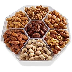 Assorted Nuts Gift Basket - Gourmet Food Mixed Nut Platter Fruit Nut Gift Box, Healthy Snack, Vegan & Kosher Gifts for Men & Women for Birthdays, Anniversaries, Sympathy, Get Well, Holidays, 22oz