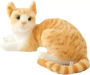 GUDVES Orange Tabby Cat Stuffed Animal Baby Stuffed Animal Cat Stuffed Animal Plush Toy Orange Shorthair Cat 12 Inch (Orange B)