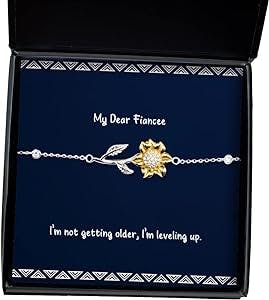 "I'm Leveling Up" with the Inspire Fiancee Gifts Sunflower Bracelet - A Fun