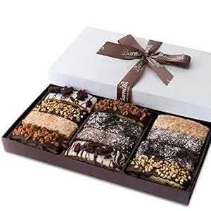 Barnetts Mothers Day Biscotti Gift Baskets, 12 Cookie Chocolates Box, Chocolate Covered Cookies Holiday Gifts, Gourmet Prime Candy Basket Delivery, Edible Food Ideas From Son For Mom Wife Sister Women