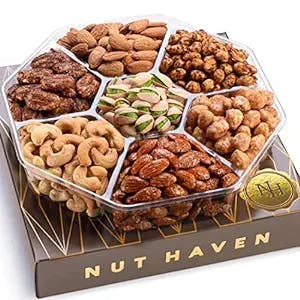 Mothers Day Nuts Gift Basket - Great Gift for Mothers Day - Assortment Of Sweet & Salty Dry Roasted Gourmet Nuts - Assorted Food Gift Box for Men, Women, Mom, Mother, Wife, Grandmother, Her, Holiday, Birthday