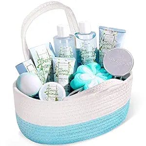 Gift Basket for Women - Bath Gifts Set for Women, Body & Earth Women Gifts Basket with Essential Oil, Shower Gel, Bubble Bath, Gifts for Mom, Mother's Day Gifts, Spa Sets for Women Gift