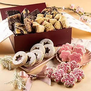 Dulcet Gift Baskets Delightful Mothers Day Classic Cookie & Brownie Gift Basket What a Lovely Gift for a Mom. Filled With Old Fashioned Fruit Filled Rugelah.