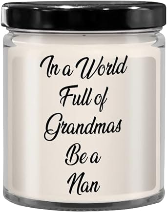 Nan Candle, Candles, Window Candles, 1 Candle, Black Candle Lid, Gifts for Nan, I Love You Nan Grandma Nana Soy Candle Gift