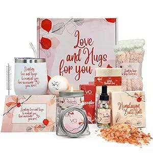 Self Care Package For Women-Birthday Gifts for Women-Mom Gift Basket-Relaxation Gifts For Women-Get Well Soon Gifts-Spa Gifts For Women-Gift Set For Women-Thinking of You Gift Basket By Vital Affair