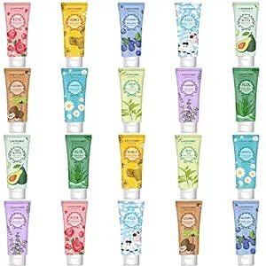 20 Pack Mini Body Lotion Gift Bulk for Dry Skin, Travel Size Small Body Cream With Shea Butter,Natural Fragrance Moisturizing Body Lotion for Women,Gift Sets for Bridesmaid,Nurses,Teacher,Workers,Bridal Shower Favors,Baby Shower Favors Birthday Christmas Valentines Gifts