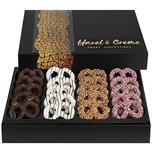 Get Your Salty-Sweet Fix with Hazel & Creme Chocolate Covered Pretzel Gift 