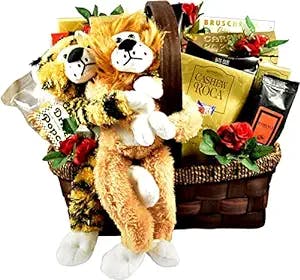 Seeing Spots!, Deluxe Leopard Themed Romantic Gift Basket for Men or Women with Plush Leopard and Decadent Chocolates, 11 lb