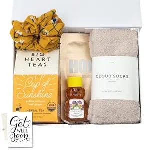 Unboxme Sending Sunshine Gift Box For Women, Care Package For Her, Thinking Of You, Sympathy, Birthday Gift, Cheer Up, Tea Care Package, Get Well Soon Gift (Get Well Soon Card)