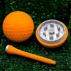 Golf/Vanilla Set, 2023 New 3-Pack Multifunctional Golf Ball Vanilla Spice Grinder, great gift for the golfer or Father's Day (3-Pack Golf/Herb Set, Orange)
