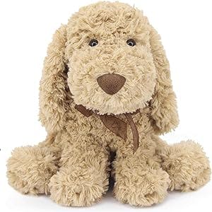 WEIGEDU Poodle Puppy Goldendoodle Stuffed Animal, Adorable Toy Dog Labradoodle Plush for Kids Boys Girls Birthday Easter Christmas Bedtime Gift, 11.8“ Golden