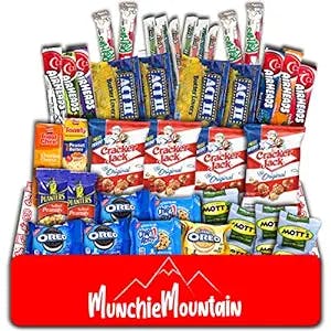 Munchie Mountain 40-Count Movie Night Gift Basket for Family and Kids