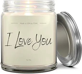 1OAK Vanilla Scented Candles Gifts for Women - I Love You Candle - I Love You Gifts for Her, Him - I Miss You Gifts - Couple Candle - Romantic Candle - Valentines Day Candles