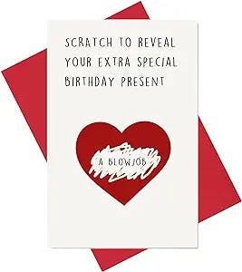 Scratch Birthday Card, Funny Special Birthday Present Interactive Card for Husband Boyfriend Fiance