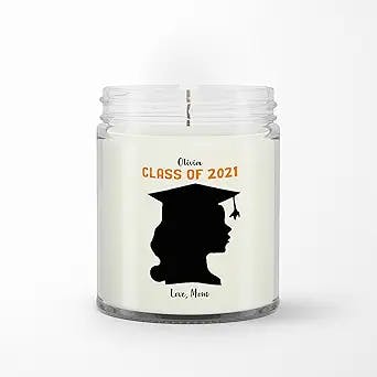 Personalized Soy Wax Candle for Daughter Bestie from Family Parents Graduation Gifts Behind You All Your Memorials Graduate Custom Name 9oz Scented Candle Senior Graduate Gifts for Women