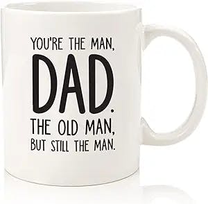 Dad, The Man/The Old Man Funny Coffee Mug - Best Christmas Gifts for Dad, Men - Unique Xmas Gag Dad Gifts from Daughter, Son, Wife, Kids - Cool Birthday Present Idea for Guys, Him - Fun Novelty Cup