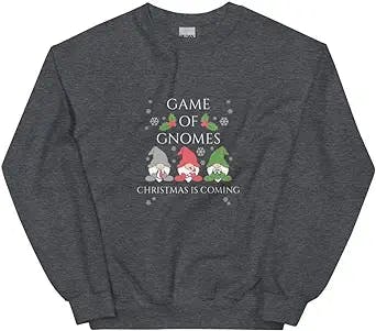Christmas Is Coming Game of Gnomes Unisex Sweatshirt Funny Sarcastic Secret Santa Stocking Stuffer Gift Idea