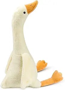 15.7" Swan Stuffed Animal, Soft Smooth Goose Plush Stuff Toy Gifts for Child Boys Girls (White)