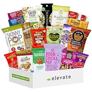 Premium Vegan Snack Box Assortment, Healthy Care Package For Adults, Kids, Students, Premium Vegan Snack Pack Gift, Discover New Top Snack Brands