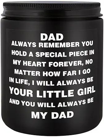 Gifts for Dad from Daughter, Fathers Day Gifts from Daughter, Dad Birthday Gifts, Unique Gifts for Dad Stepdad Bonus Dad, Present for Dad Candle, Sandalwood Scented Candle Gifts for Men